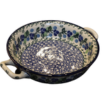 Polish Pottery Round Baker W/ Handles, Berries | Polish Pottery