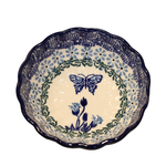 Polish Pottery Scalloped Bowl, 4.5", Butterfly | Polish Pottery