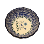 Polish Pottery Scalloped Bowl, 4.5", Love Me Not | Polish Pottery