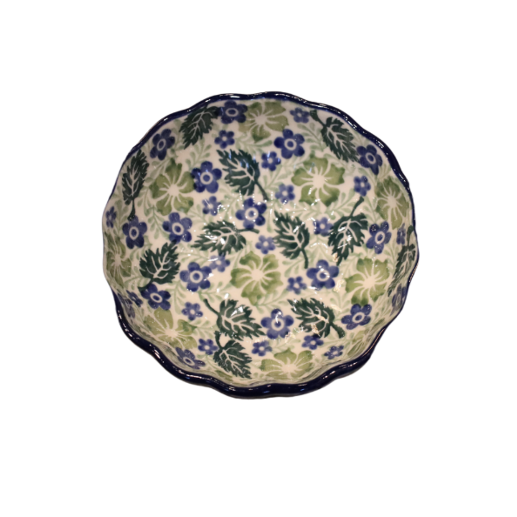 Polish Pottery Scalloped Bowl, 4.5" Leaf | Polish Pottery