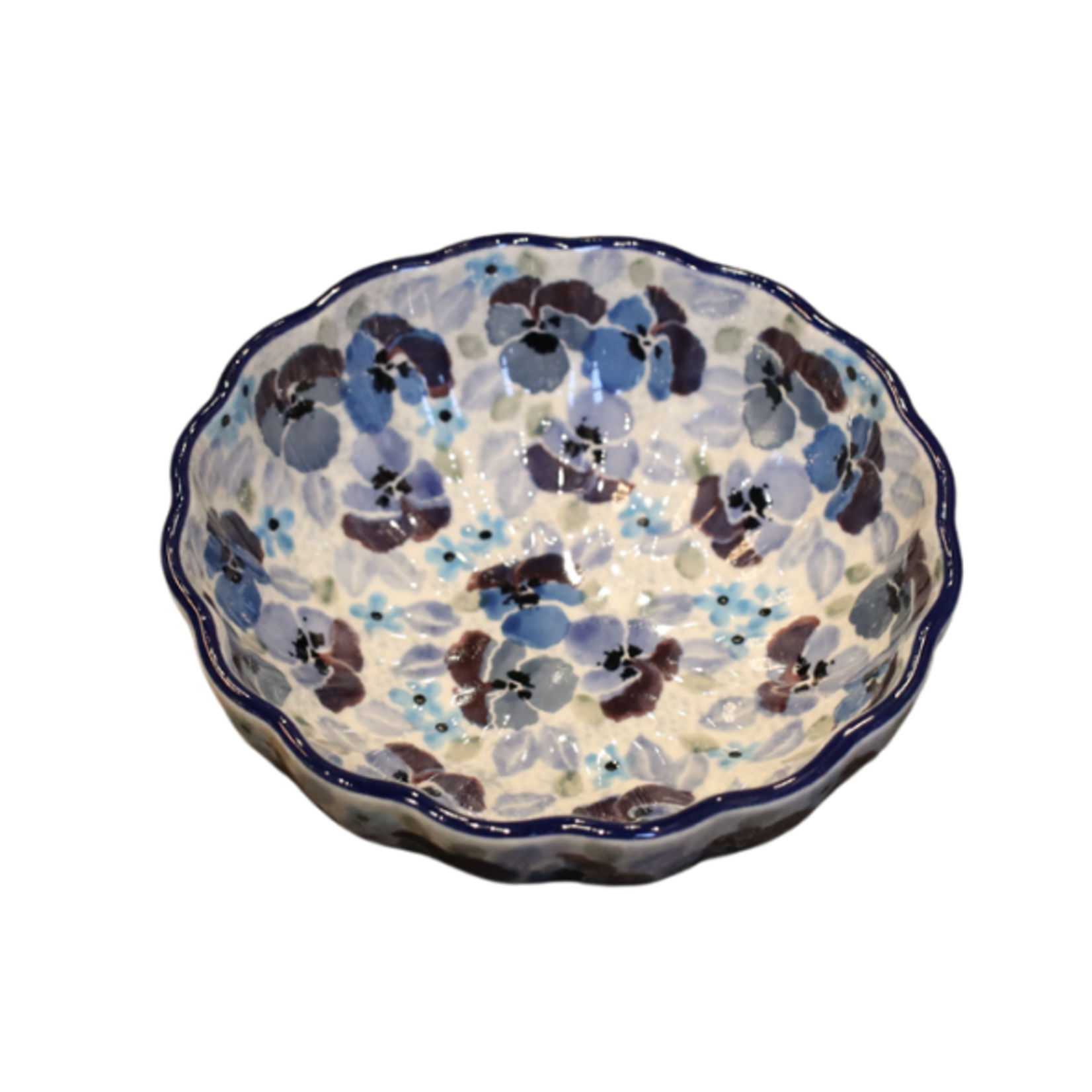 Polish Pottery Scalloped Bowl, 4.5" - UNIKAT Gloss | Polish Pottery