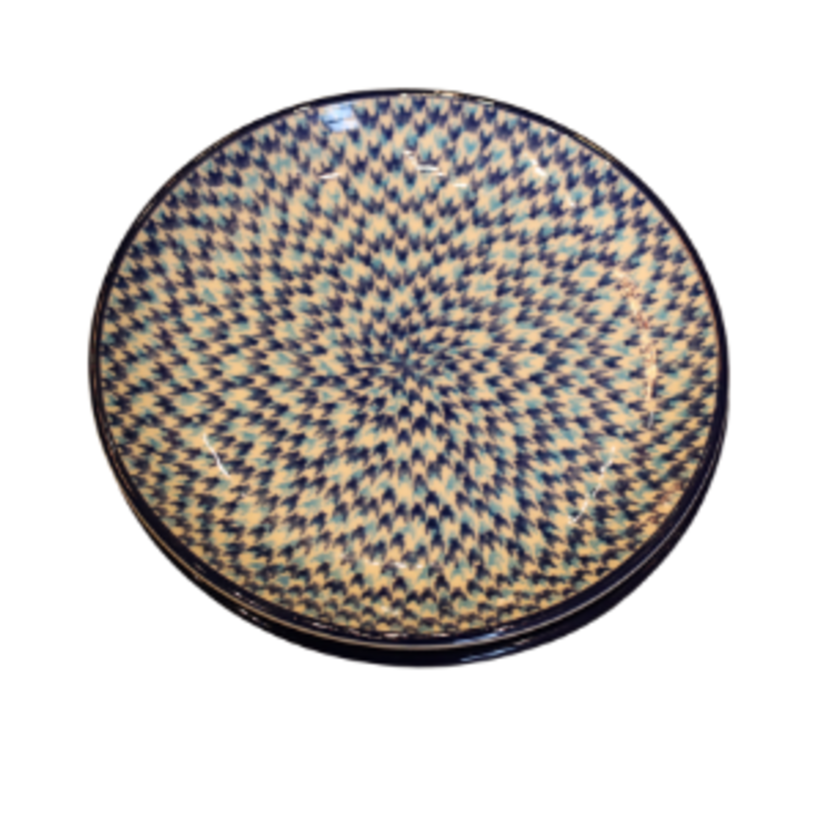 Polish Pottery Dessert Plate, Feathers | Polish Pottery