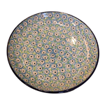 Polish Pottery Dessert Plate, Small White Flowers | Polish Pottery