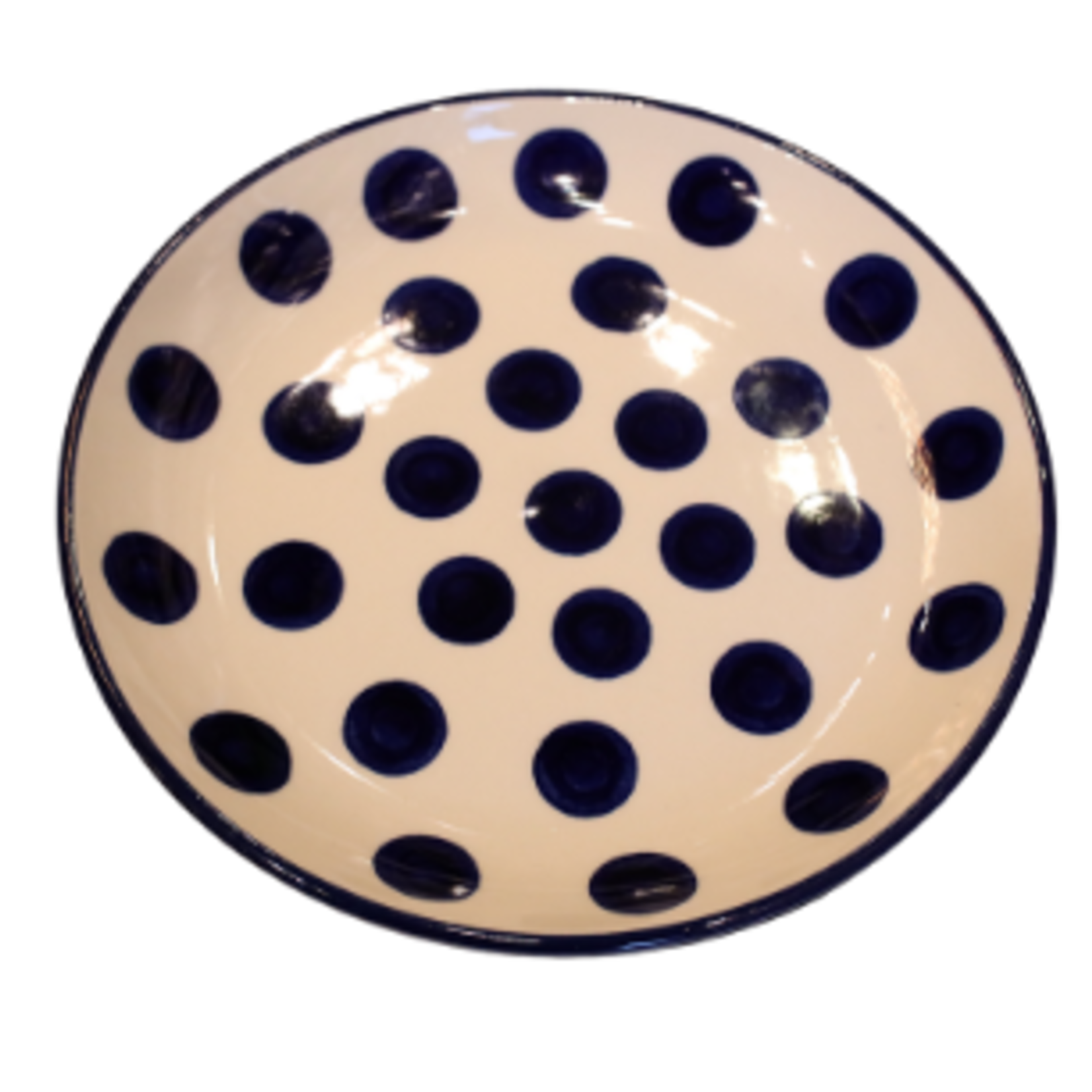 Polish Pottery Dessert Plate, Dots | Polish Pottery
