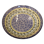Polish Pottery Dessert Plate, Blue/Yellow | Polish Pottery