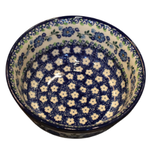Polish Pottery Cereal / Berry Bowl 18oz, White Flowers | Polish Pottery