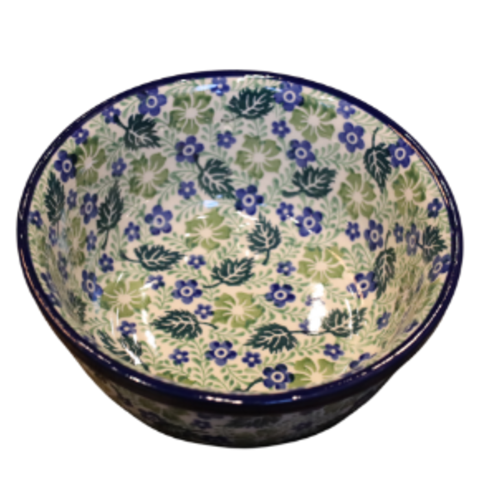 Polish Pottery Cereal / Berry Bowl 18oz, Leaf | Polish Pottery