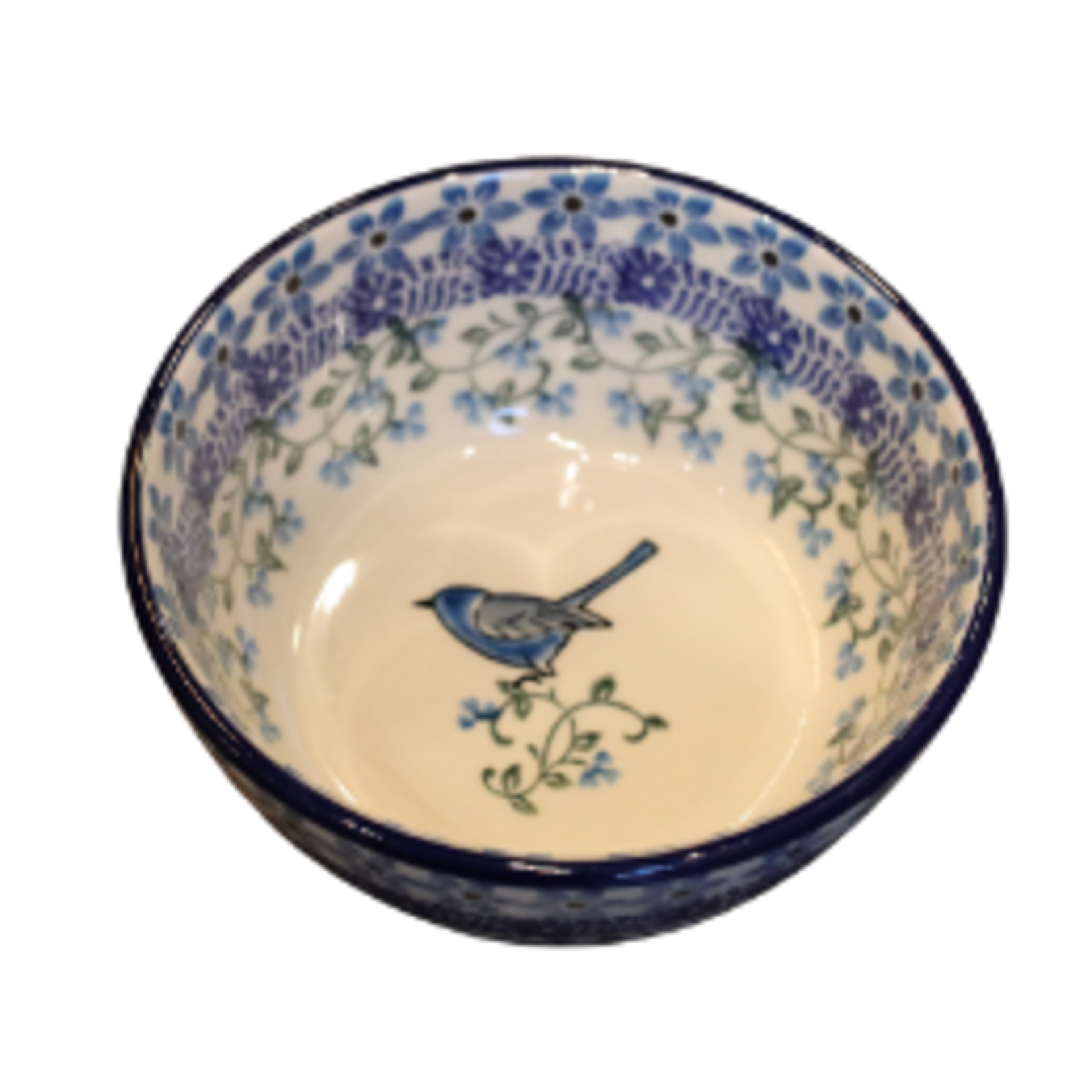 Polish Pottery Dessert Bowl, Bird | Polish Pottery