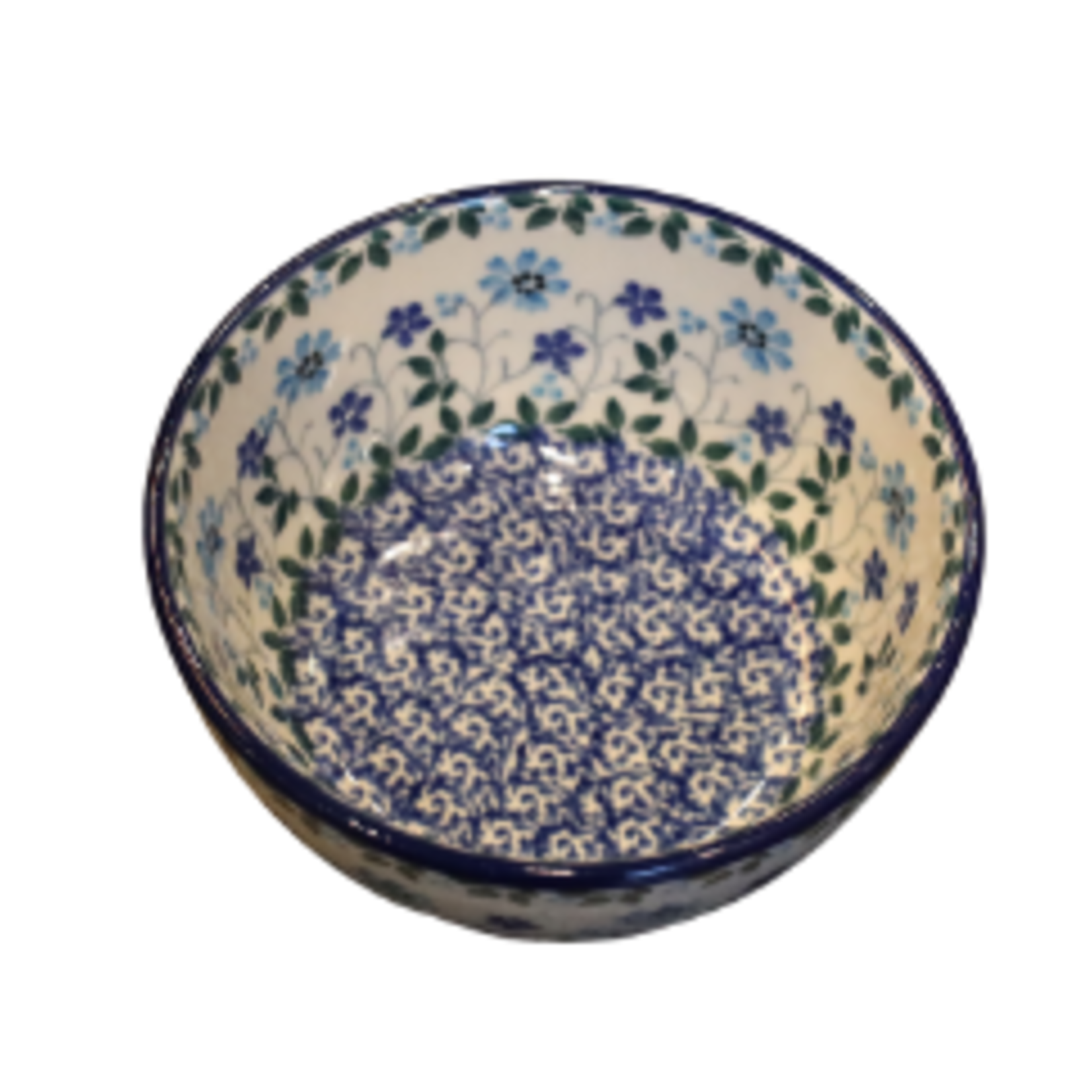 Polish Pottery Dessert Bowl, Love Me Not | Polish Pottery