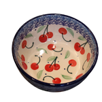 Polish Pottery Dessert Bowl, Cherries | Polish Pottery