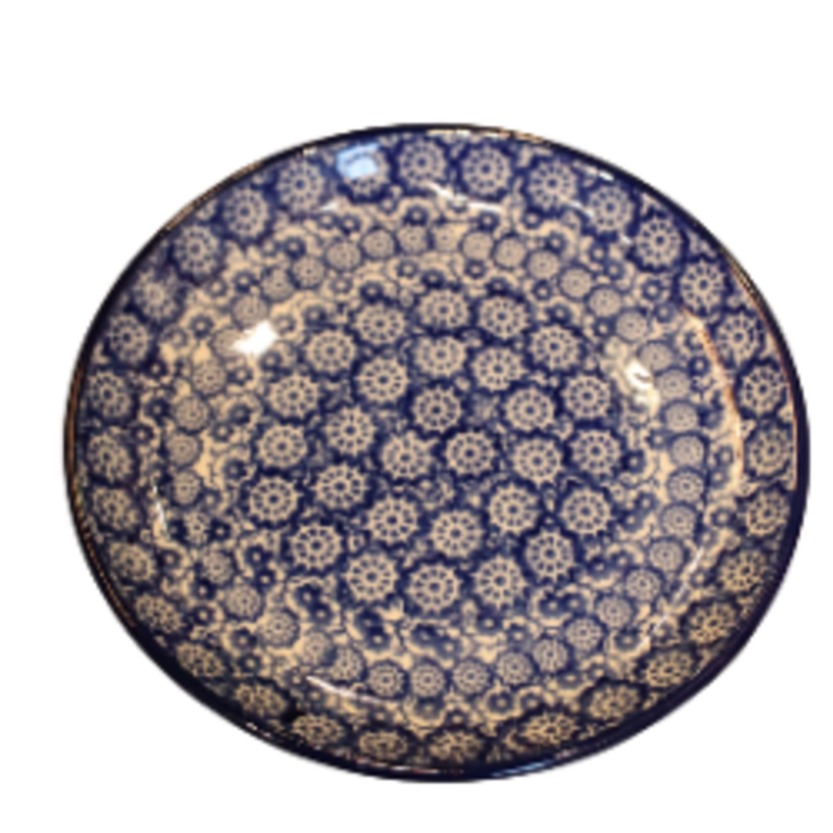Polish Pottery Appetizer / Toast Plate 6", Wheels | Polish Pottery