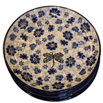 Polish Pottery Appetizer / Toast Plate 6", Dragonfly | Polish Pottery
