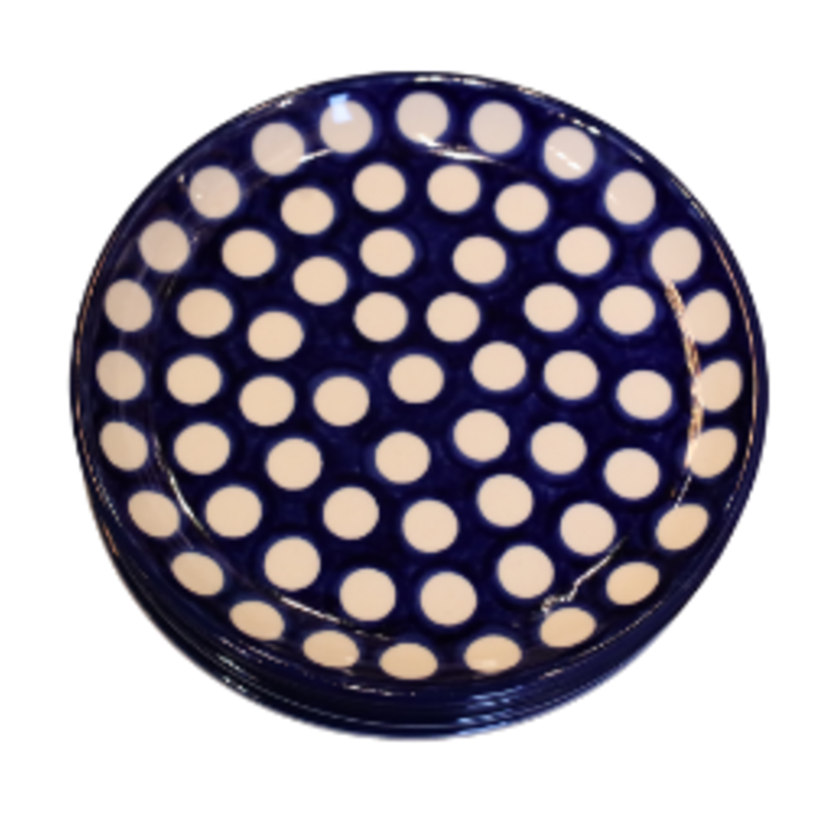 Polish Pottery Appetizer / Toast Plate 6", Dots | Polish Pottery