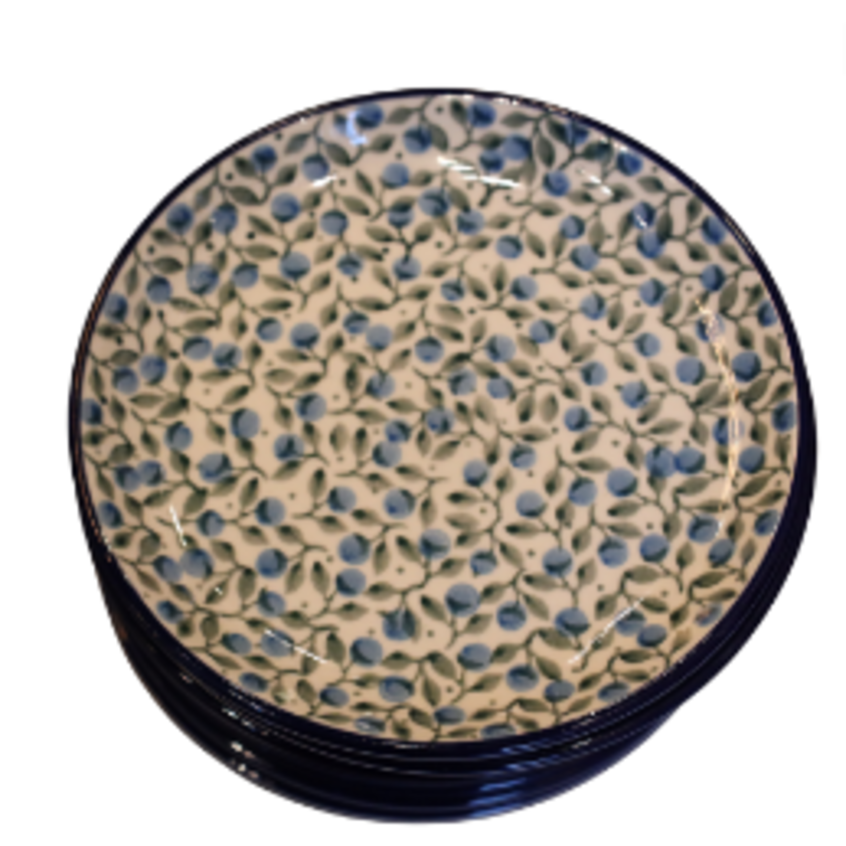 Polish Pottery Appetizer / Toast Plate 6", Small Berries | Polish Pottery