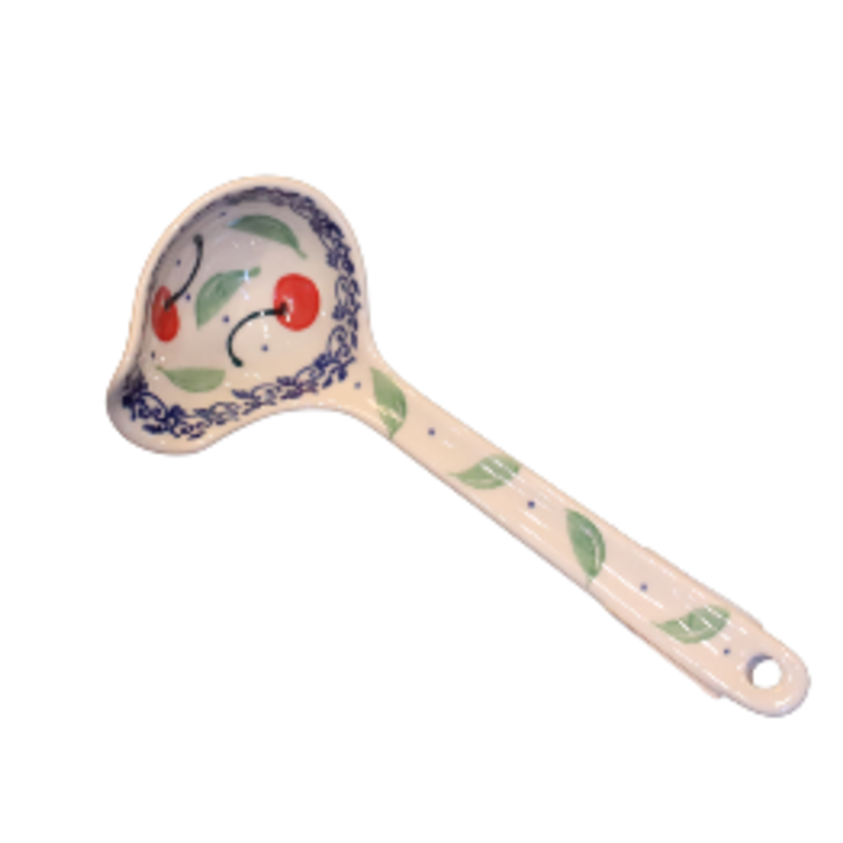 Polish Pottery Small Ladle, Cherries | Polish Pottery