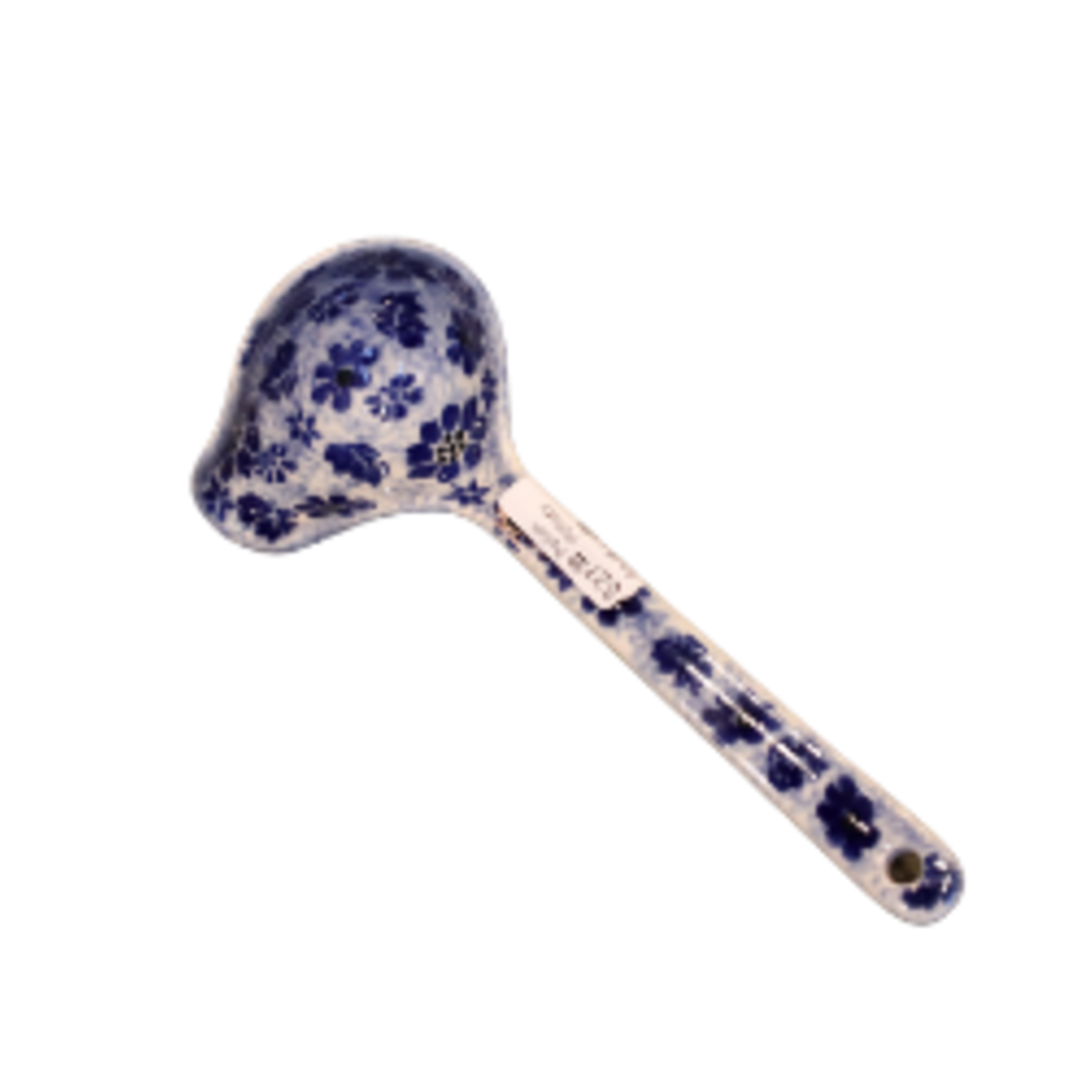 Polish Pottery Small Ladle, Blue Flowers | Polish Pottery
