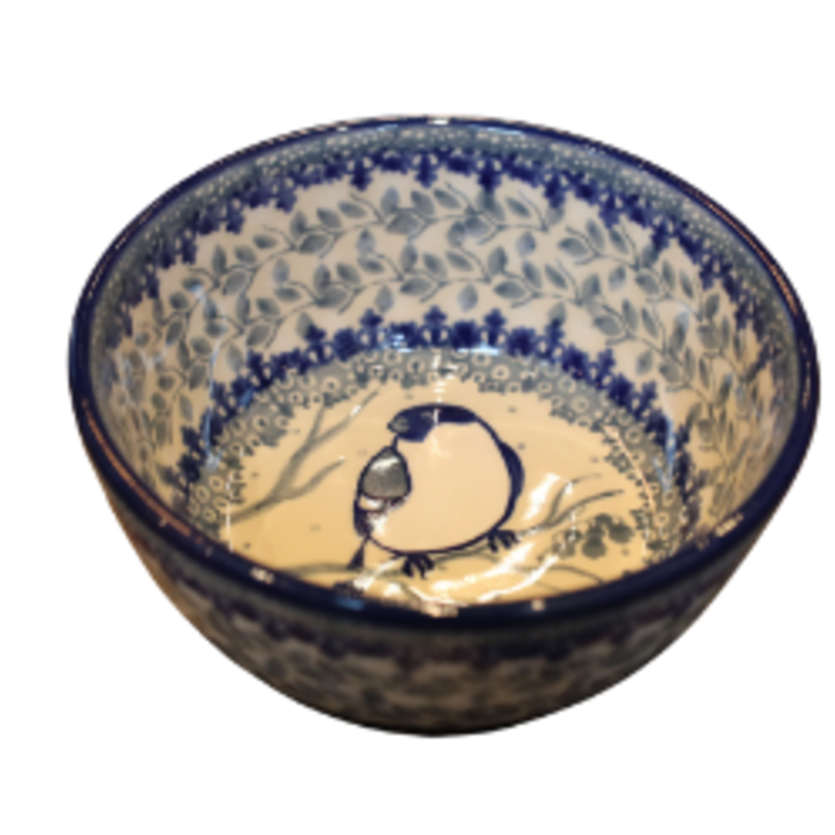 Polish Pottery Dessert Bowl - UNIKAT, Bird | Polish Pottery