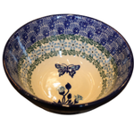Polish Pottery Cereal Bowl, 14oz, Butterfly | Polish Pottery