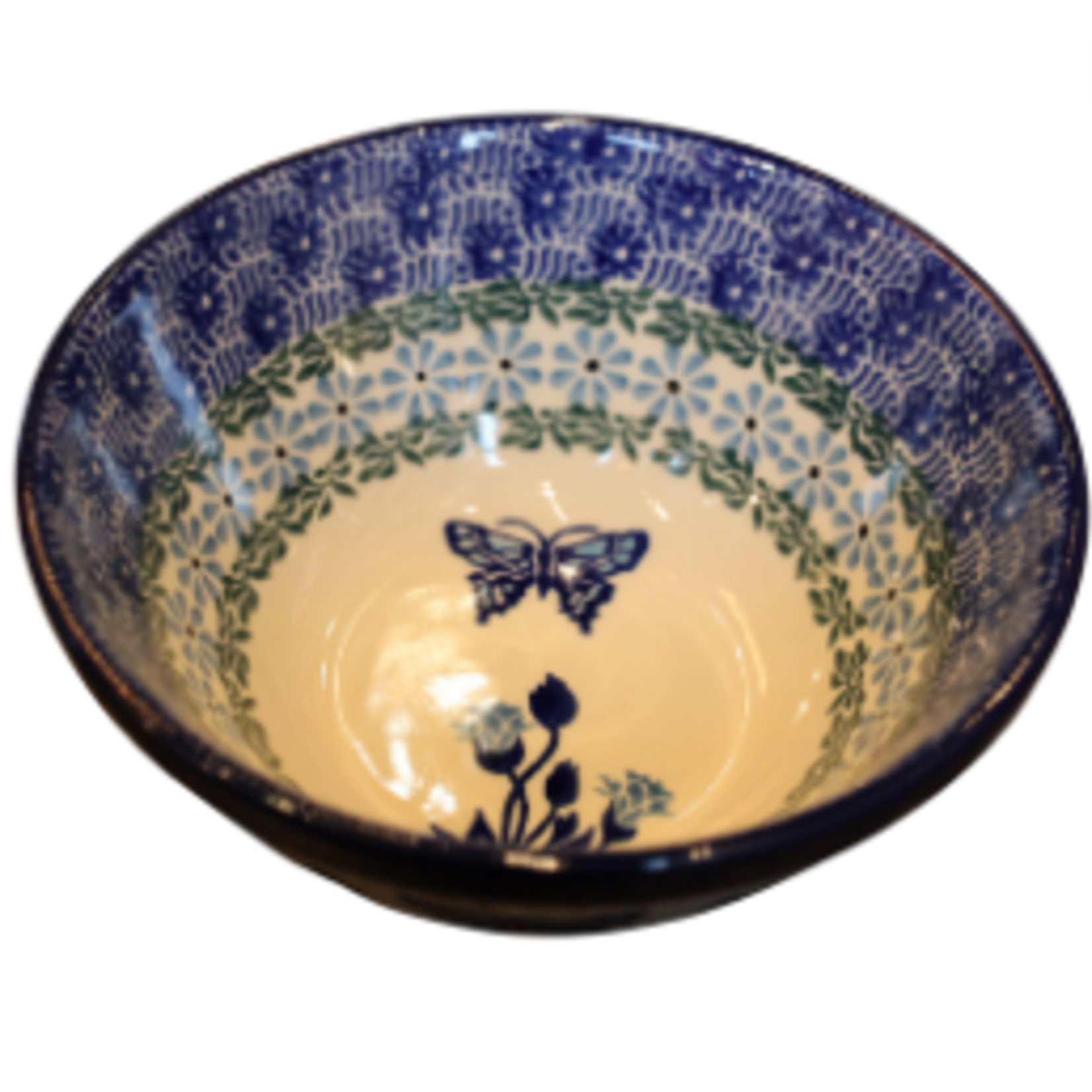 Polish Pottery Cereal Bowl, 14oz, Butterfly | Polish Pottery