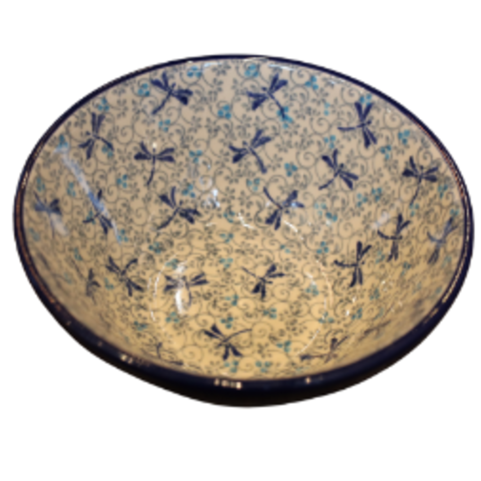 Polish Pottery Cereal Bowl, 14oz, Dragonfly | Polish Pottery