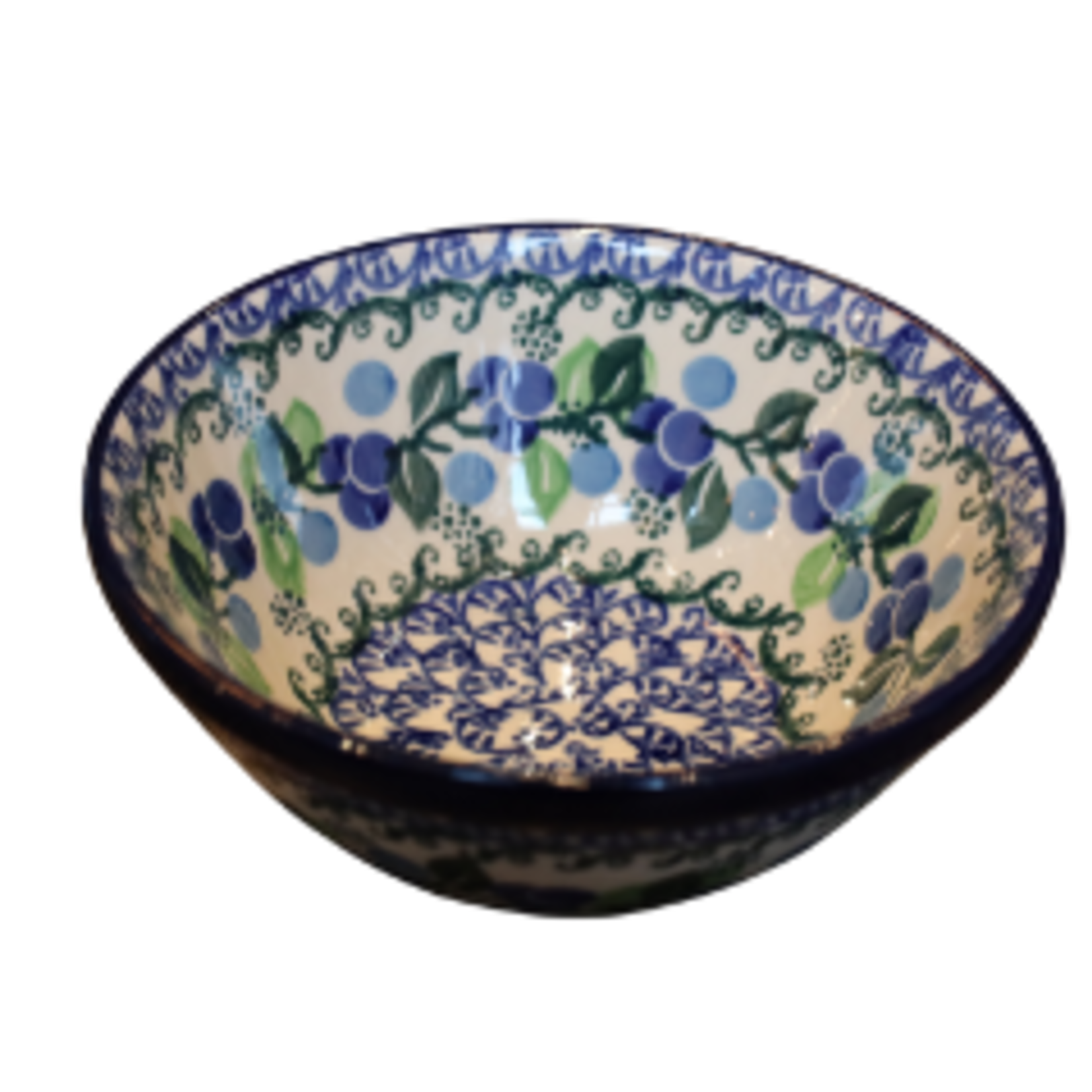 Polish Pottery Cereal Bowl, 14oz, Berry Vine | Polish Pottery