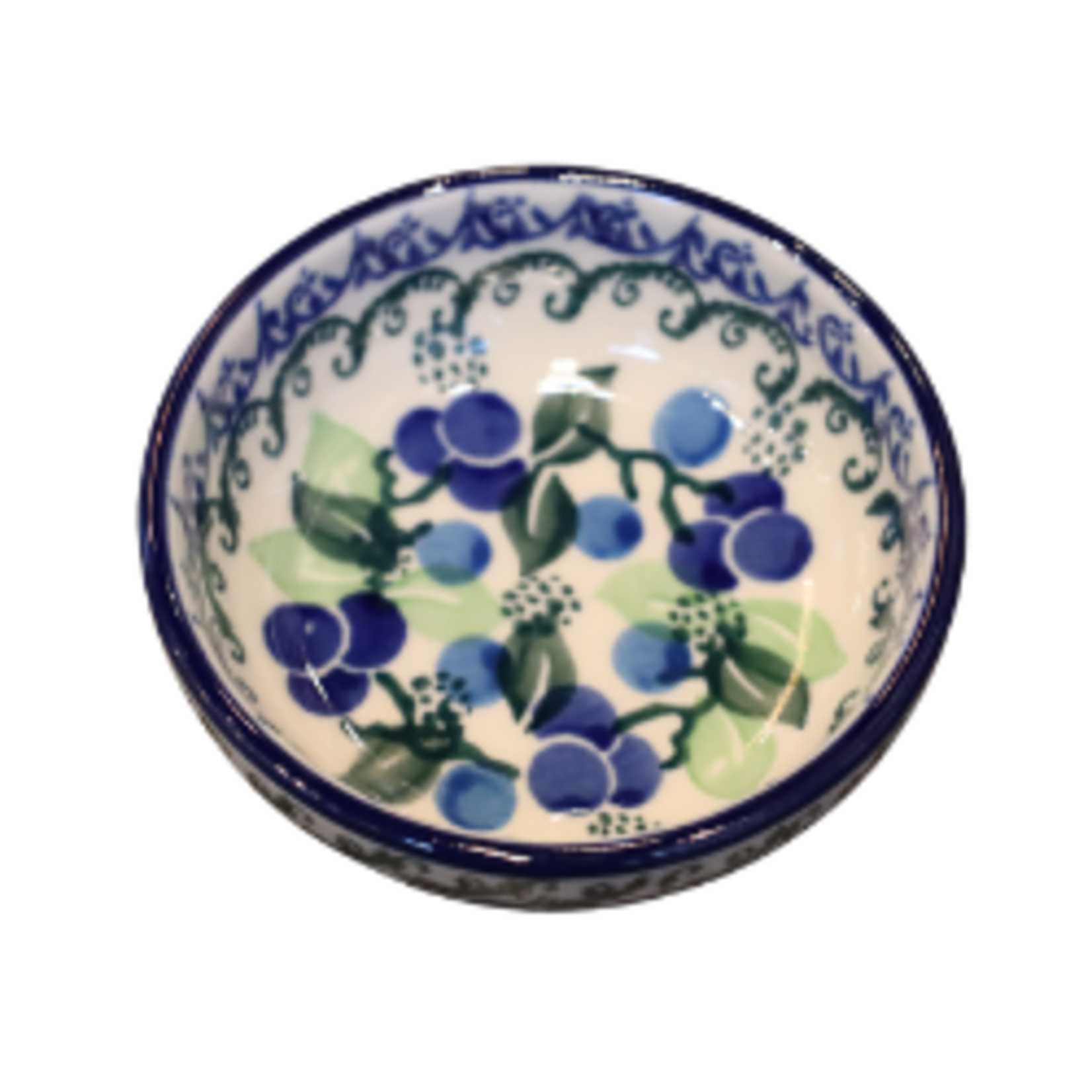 Polish Pottery Bowl 3.5" Blueberry | Polish Pottery
