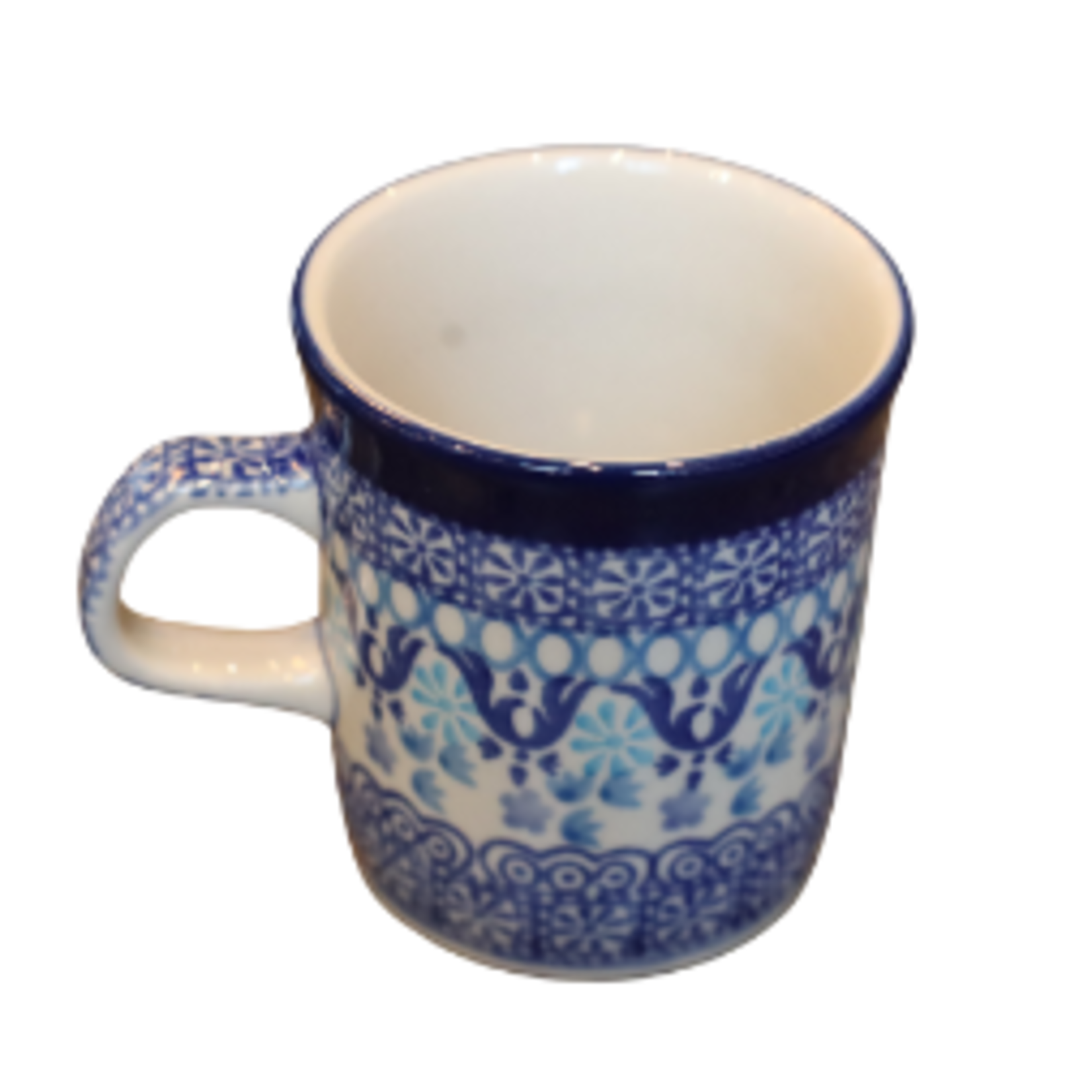 Polish Pottery Cappuccino Cup 4oz, Winter | Polish Pottery