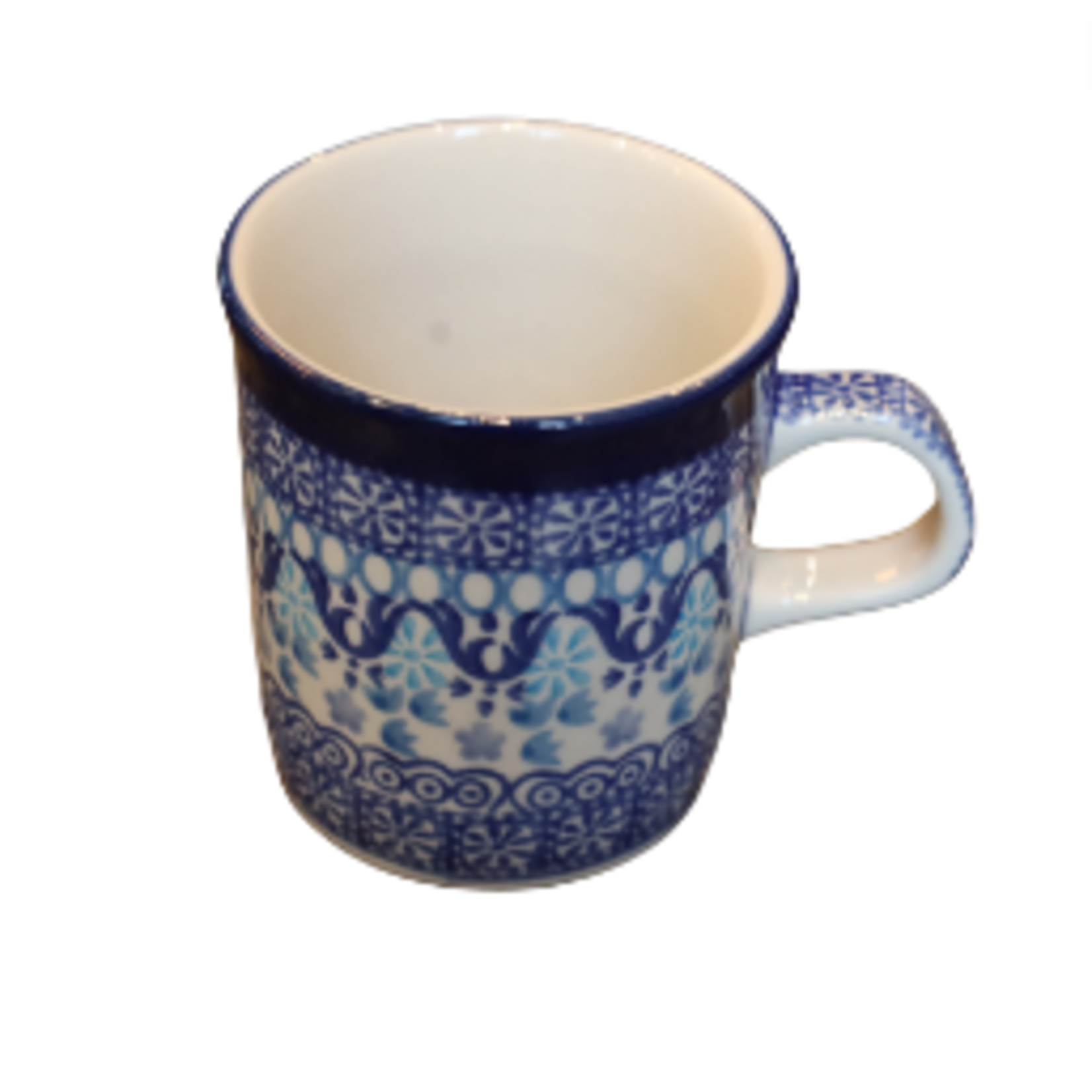 Polish Pottery Cappuccino Cup 4oz, Winter | Polish Pottery