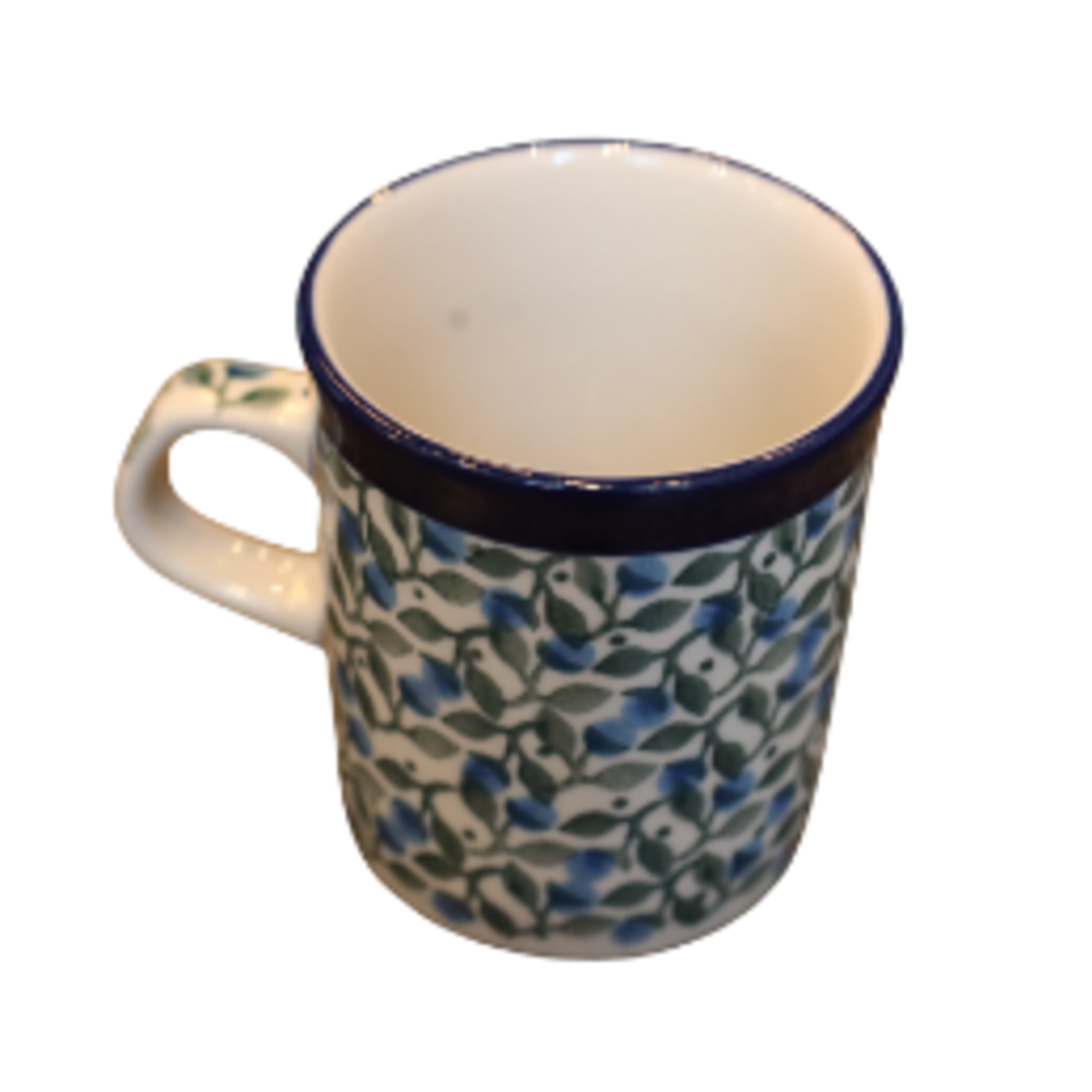 Polish Pottery Cappuccino Cup 4oz, Small Berries | Polish Pottery