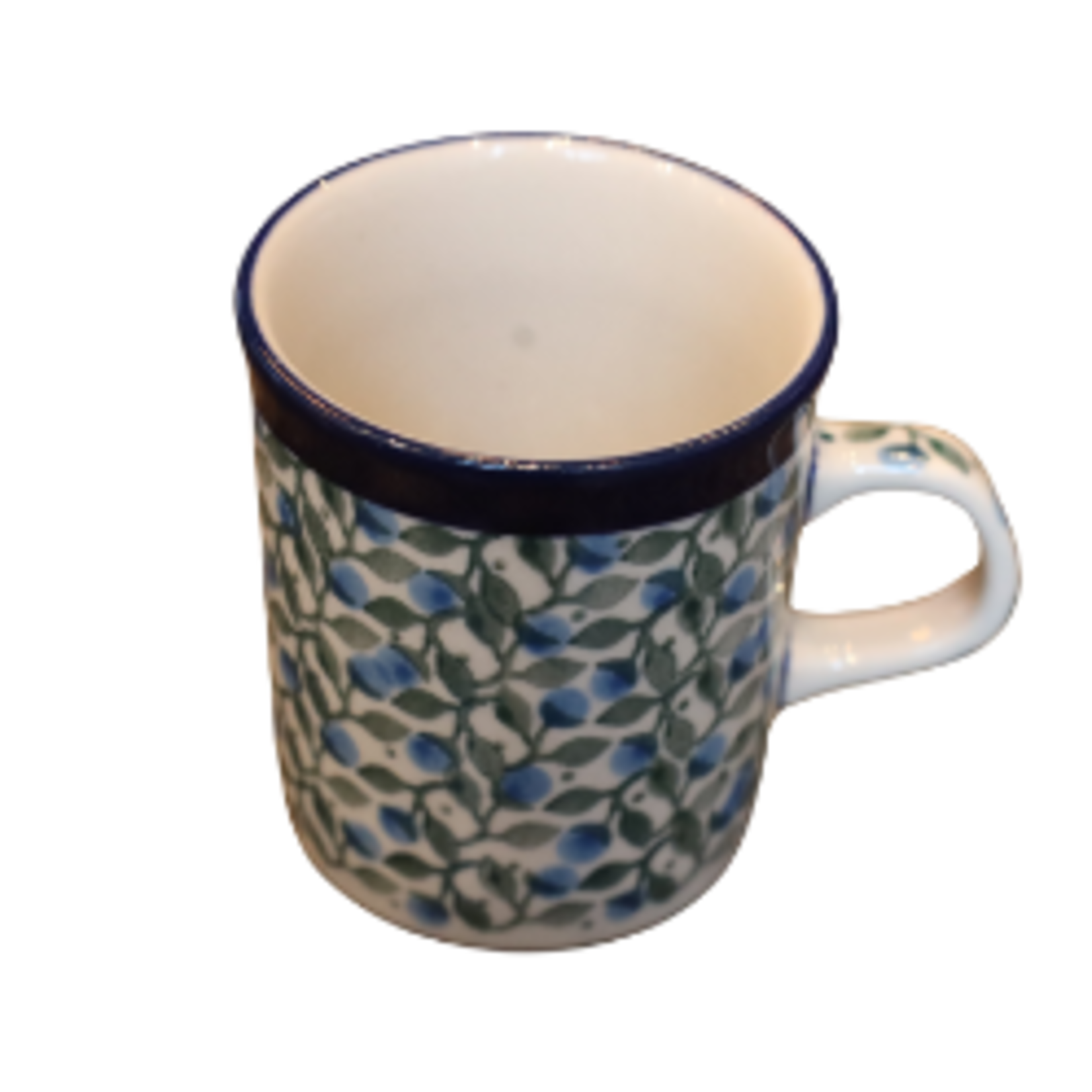 Polish Pottery Cappuccino Cup 4oz, Small Berries | Polish Pottery