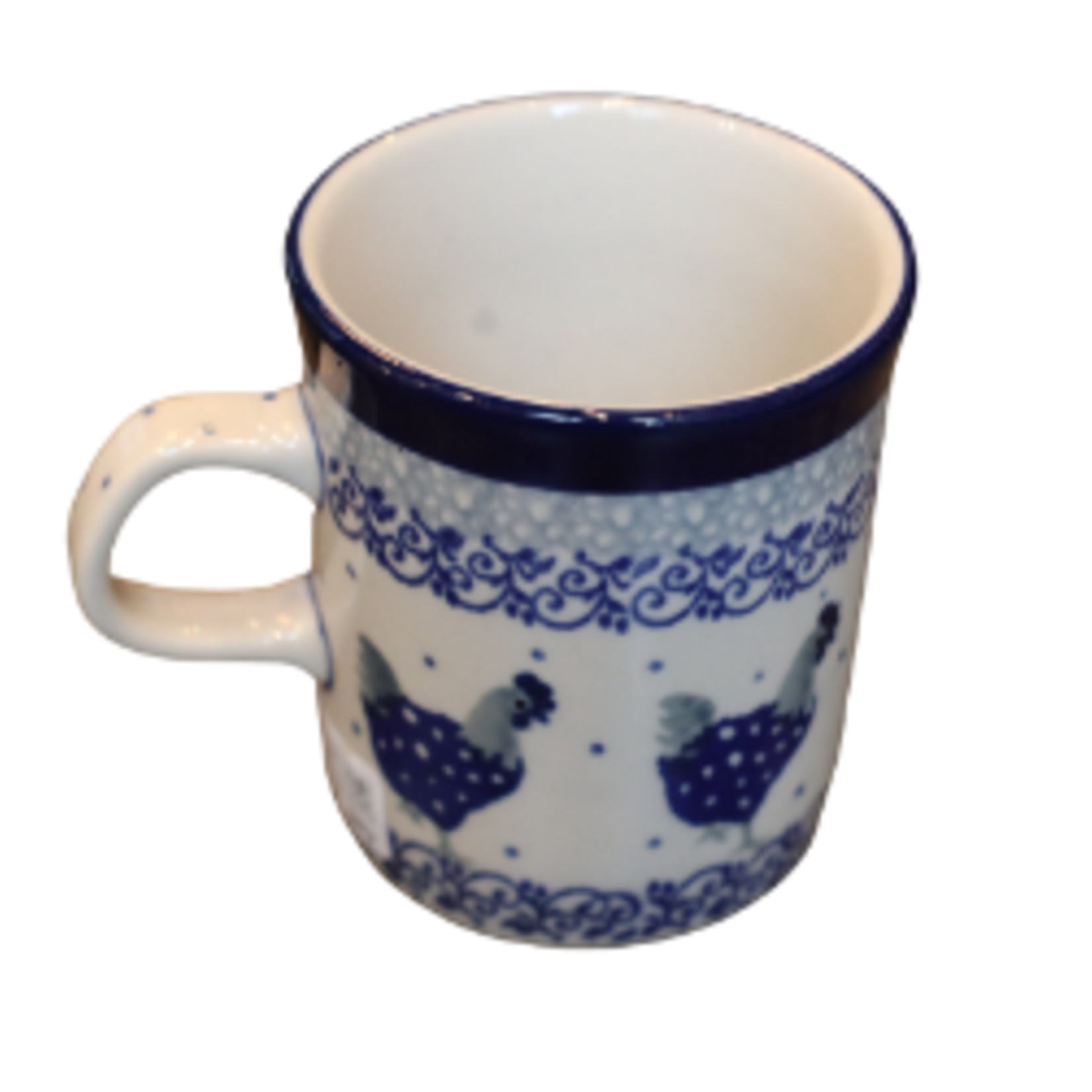 Polish Pottery Cappuccino Cup 4oz, Rooster | Polish Pottery