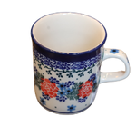 Polish Pottery Cappuccino Cup 4oz, Flower Bunch | Polish Pottery