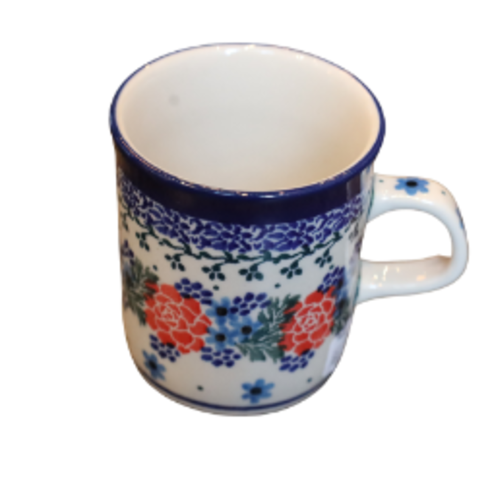 Polish Pottery Cappuccino Cup 4oz, Flower Bunch | Polish Pottery
