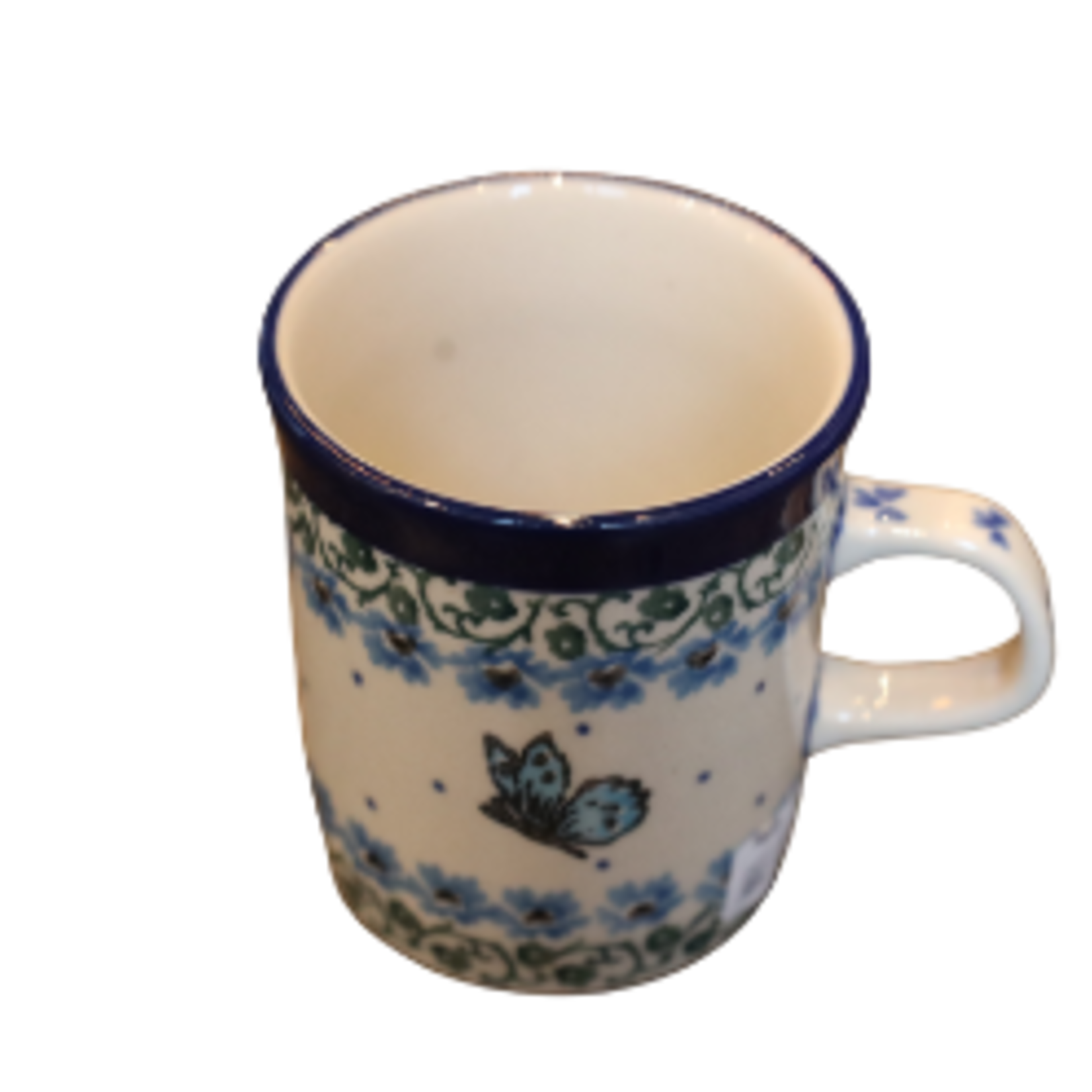 Polish Pottery Cappuccino Cup 4oz, Fly Away | Polish Pottery