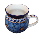 Polish Pottery Bubble Mug 12 oz UNIKAT, Big Blues | Polish Pottery