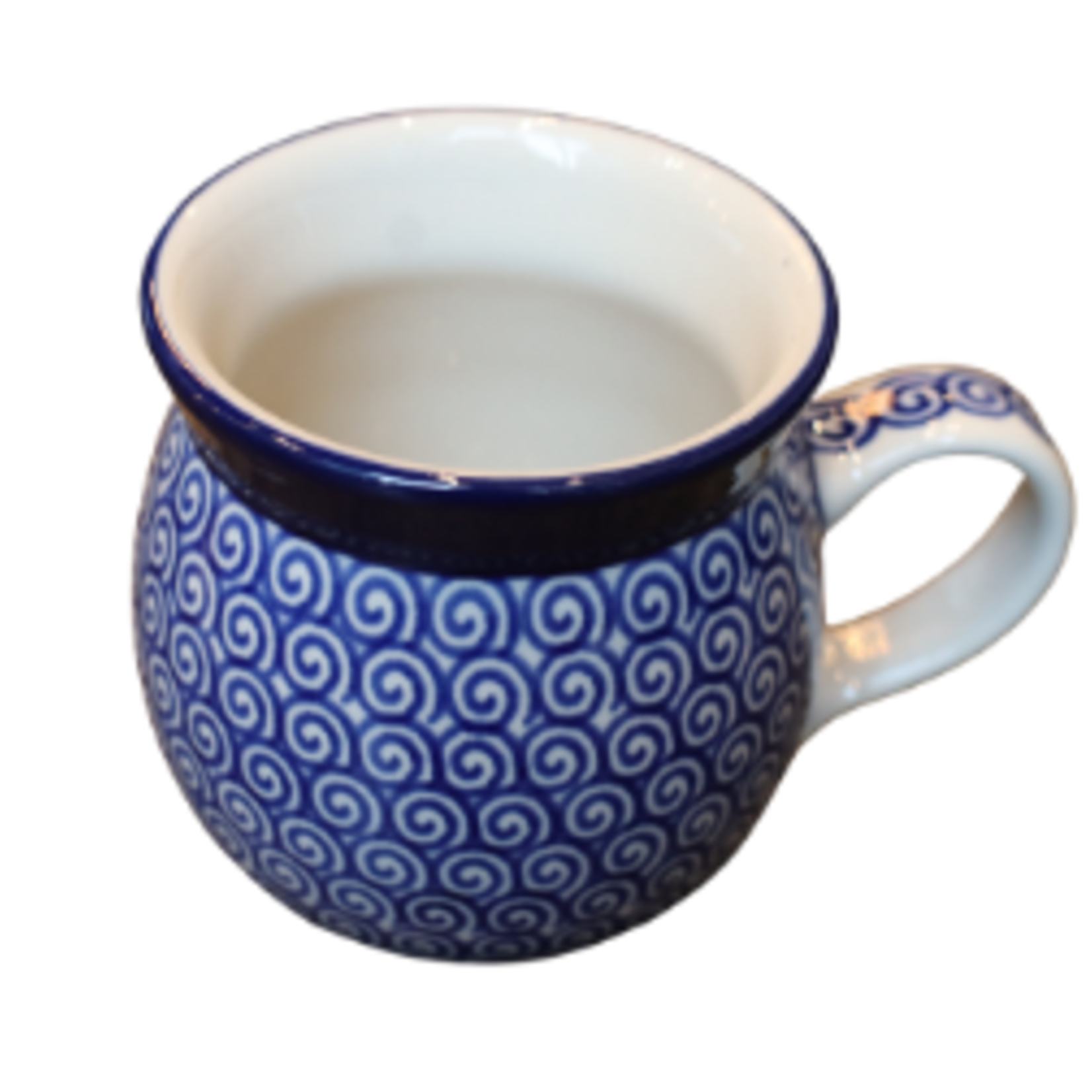 Polish Pottery Bubble Mug 7 oz, Waves | Polish Pottery