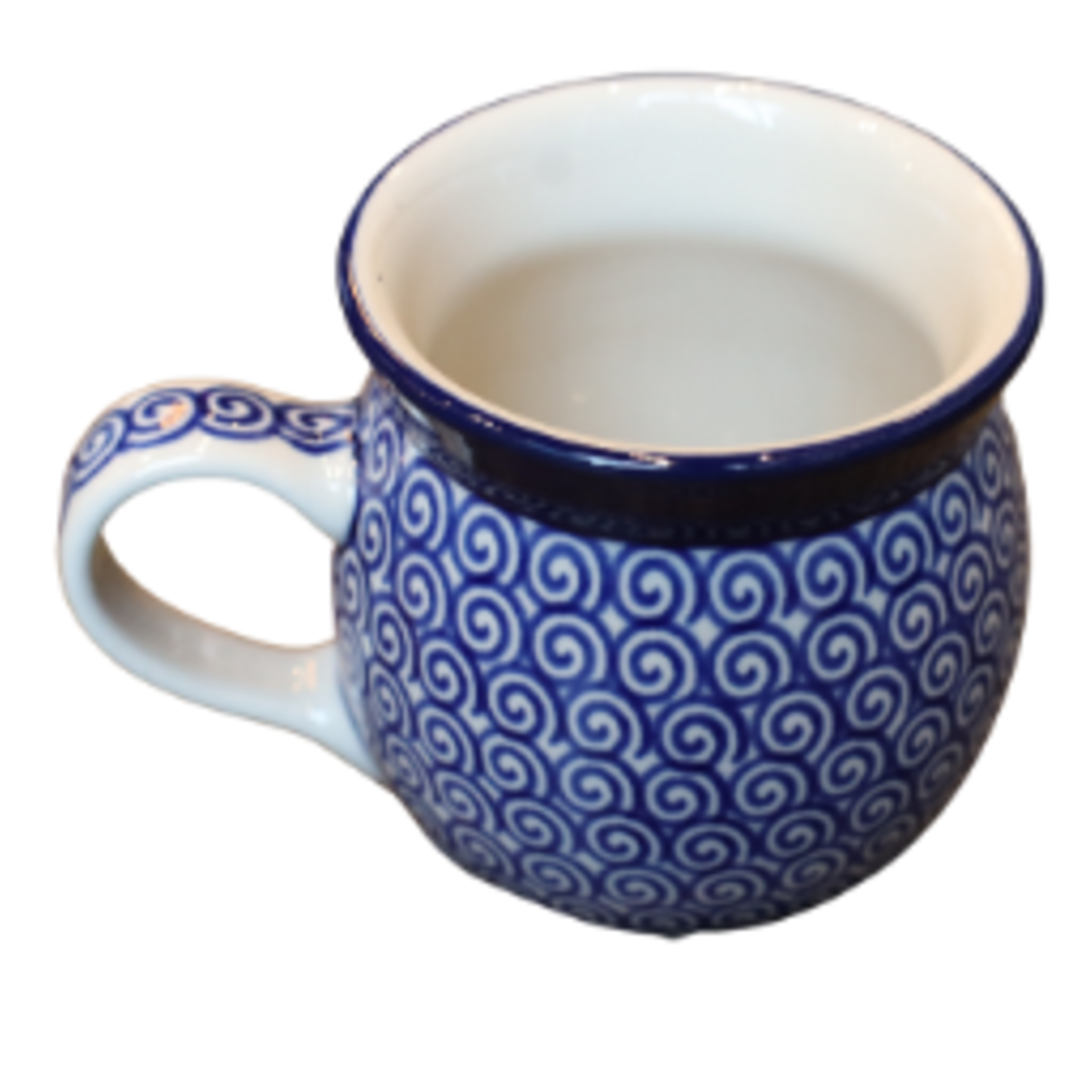 Polish Pottery Bubble Mug 7 oz, Waves | Polish Pottery