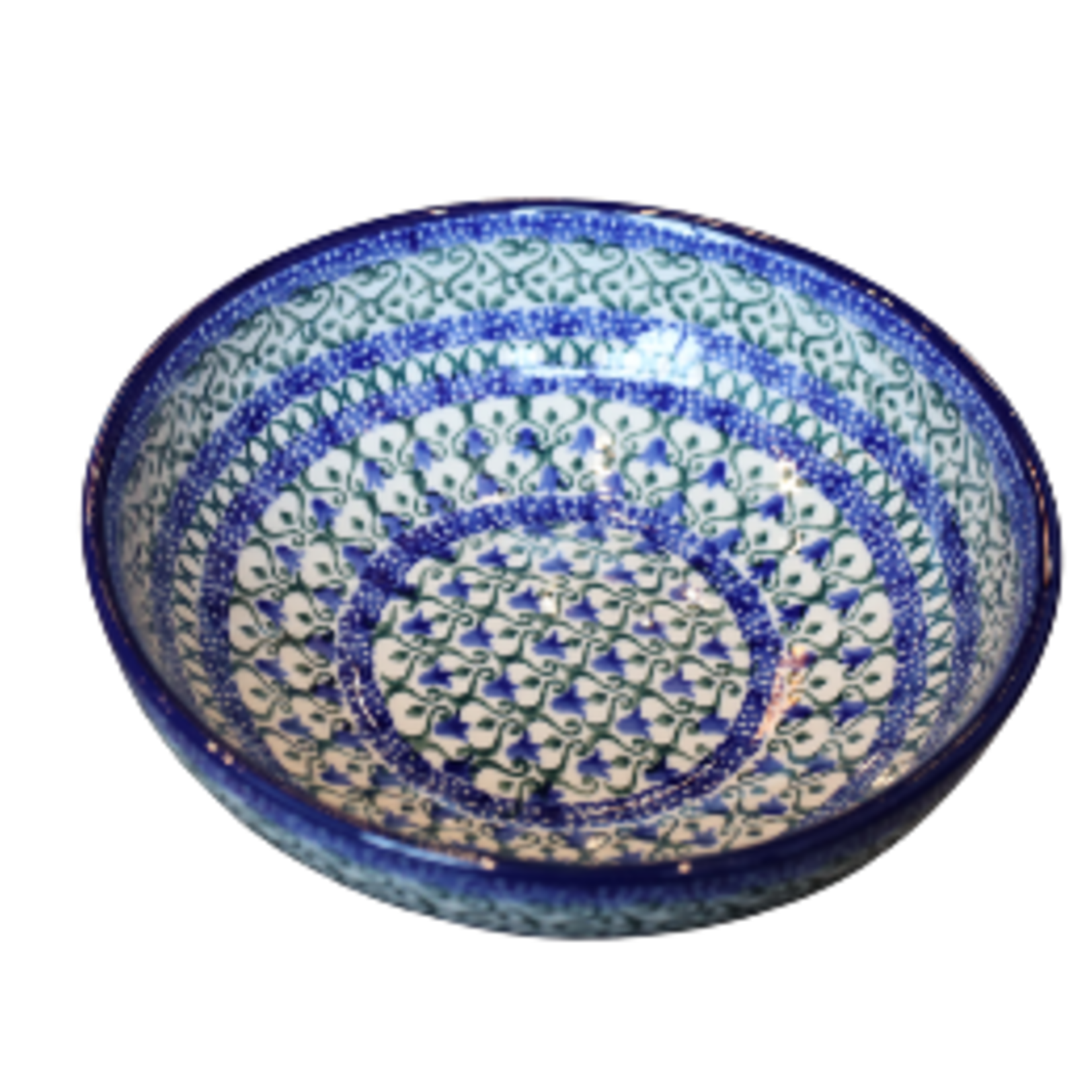 Polish Pottery Serving Bowl 6.5", Blue Tulip | Polish Pottery