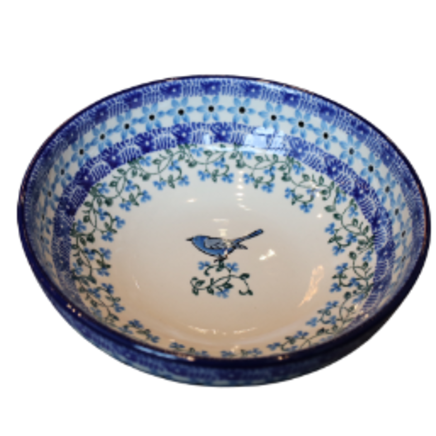 Polish Pottery Serving Bowl 6.5", Bird | Polish Pottery