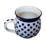 Polish Pottery Bubble Mug 12 oz, Blue Dot | Polish Pottery