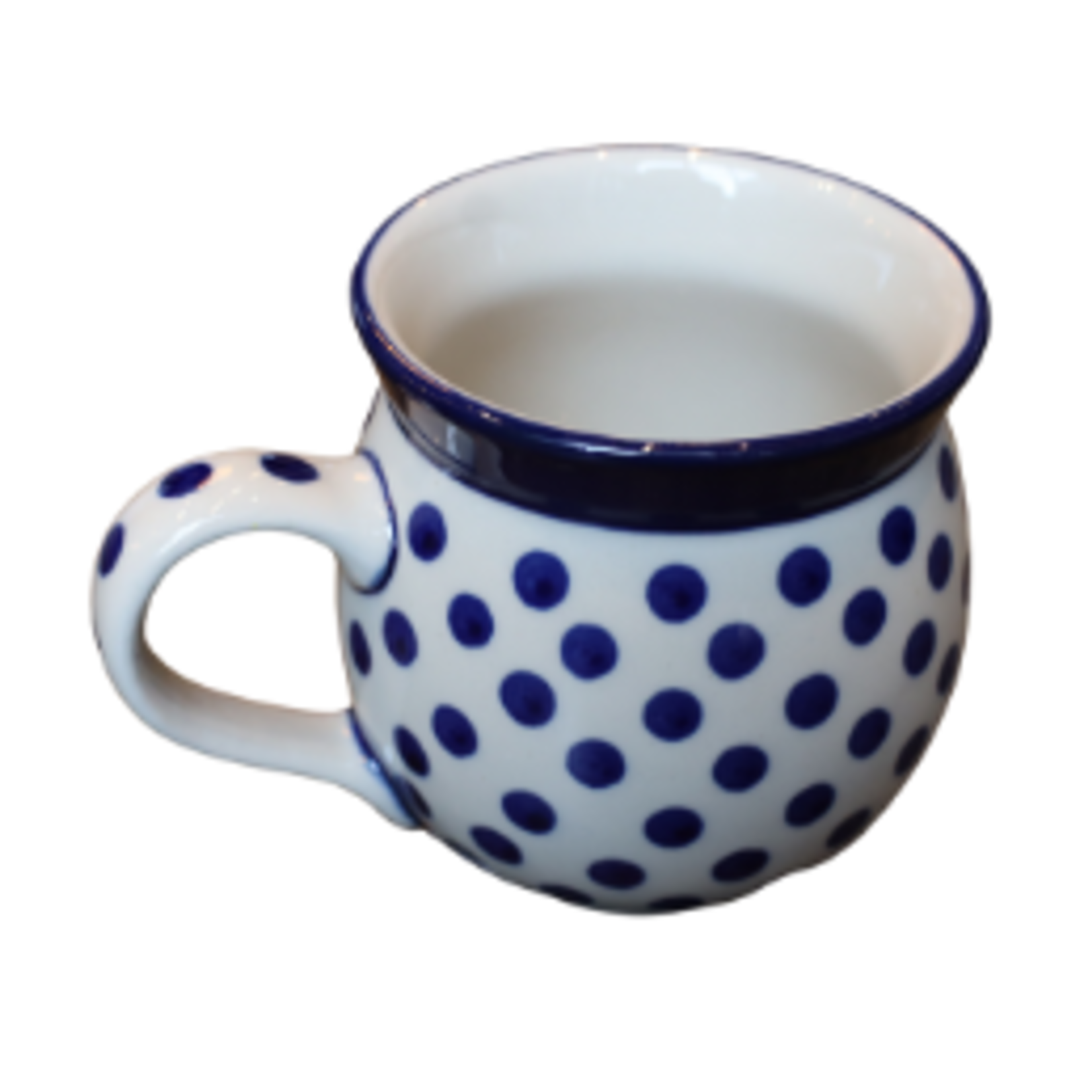 Polish Pottery Bubble Mug 12 oz, Blue Dot | Polish Pottery