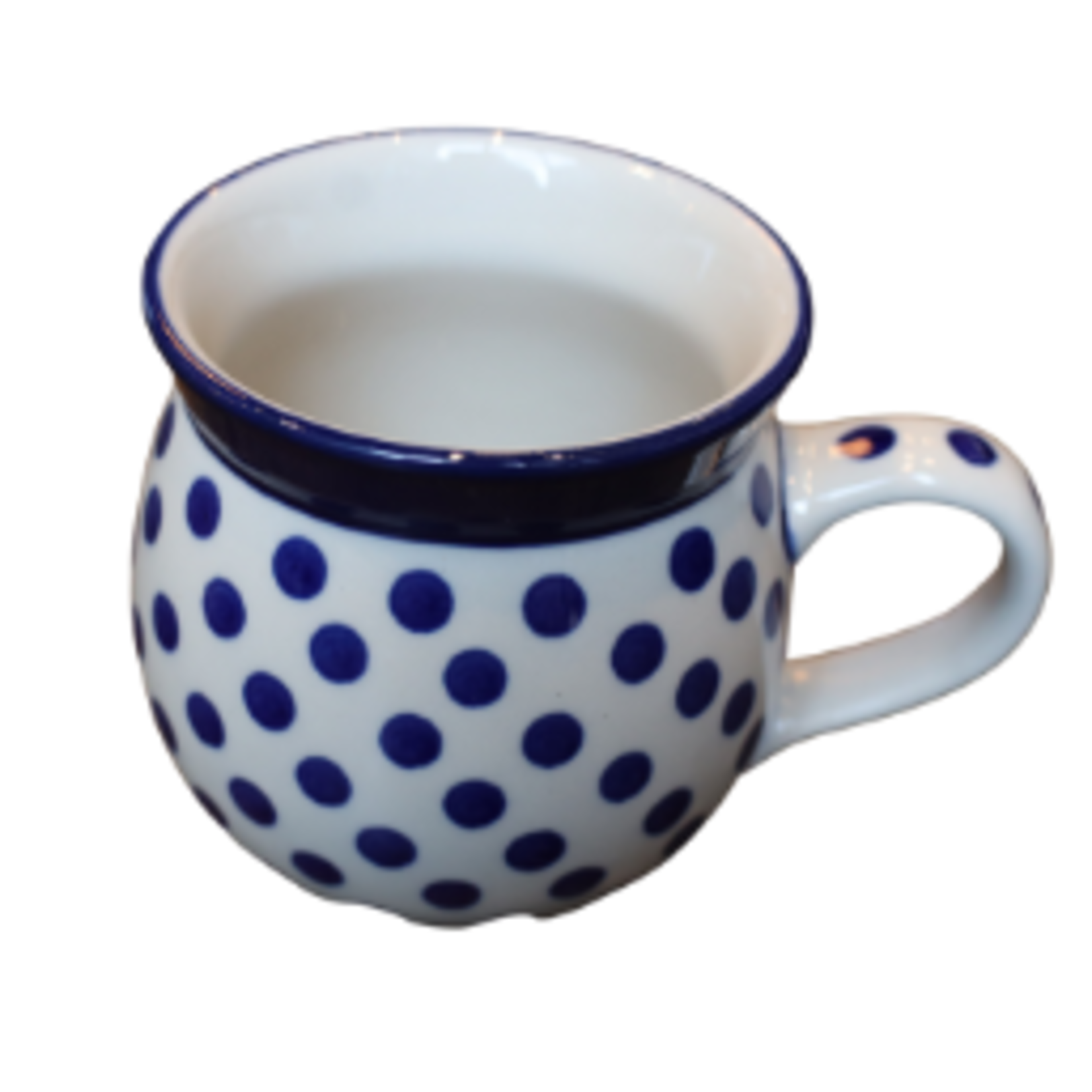 Polish Pottery Bubble Mug 12 oz, Blue Dot | Polish Pottery