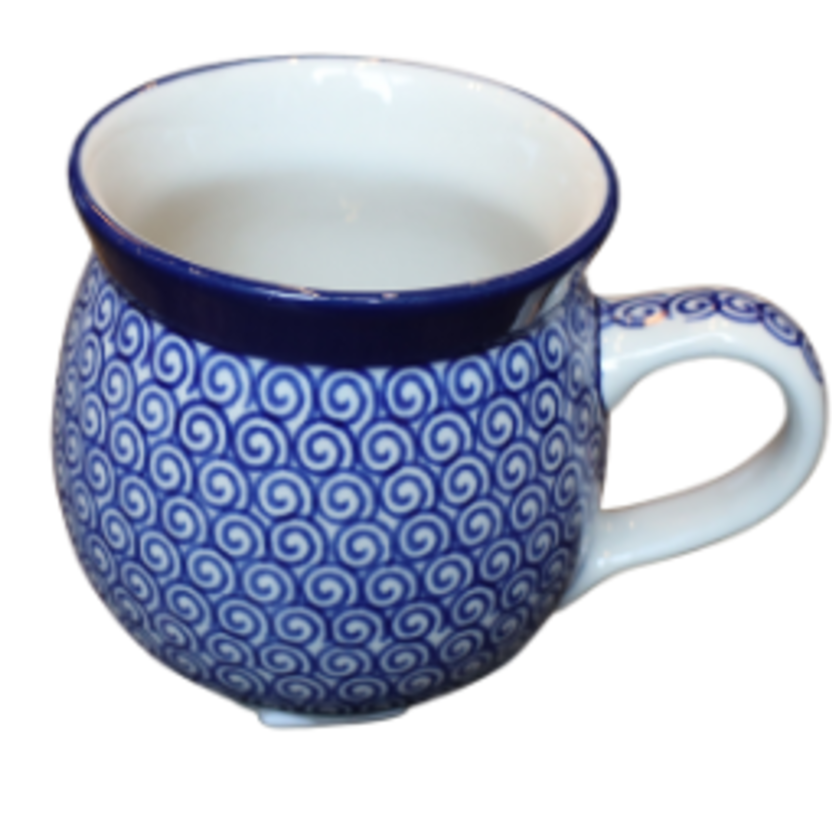 Polish Pottery Bubble Mug 12 oz, Waves | Polish Pottery