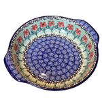 Polish Pottery Polish Au Gratin 6.5", Red Flowers | Polish Pottery