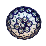 European Design Imports Inc. Polish Pottery Scalloped Bowl, 4.5" - UNIKAT, Eye