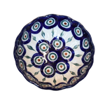 Polish Pottery Scalloped Bowl, 4.5" - UNIKAT, Eye | Polish Pottery
