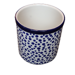 Polish Pottery Utensil Crock, Lg, Blue Dots | Polish Pottery