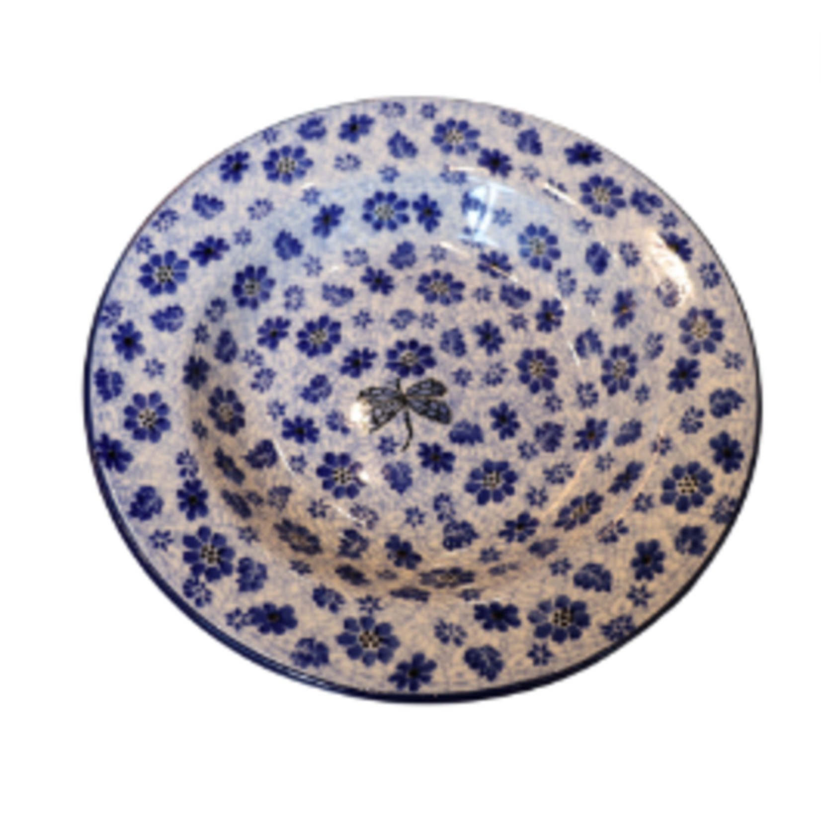 Polish Pottery Polish Soup / Pasta Plate, Dragonfly | Polish Pottery
