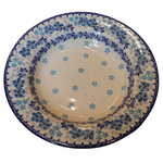 European Design Imports Inc. Polish Soup / Pasta Plate, Small Blue Flowers