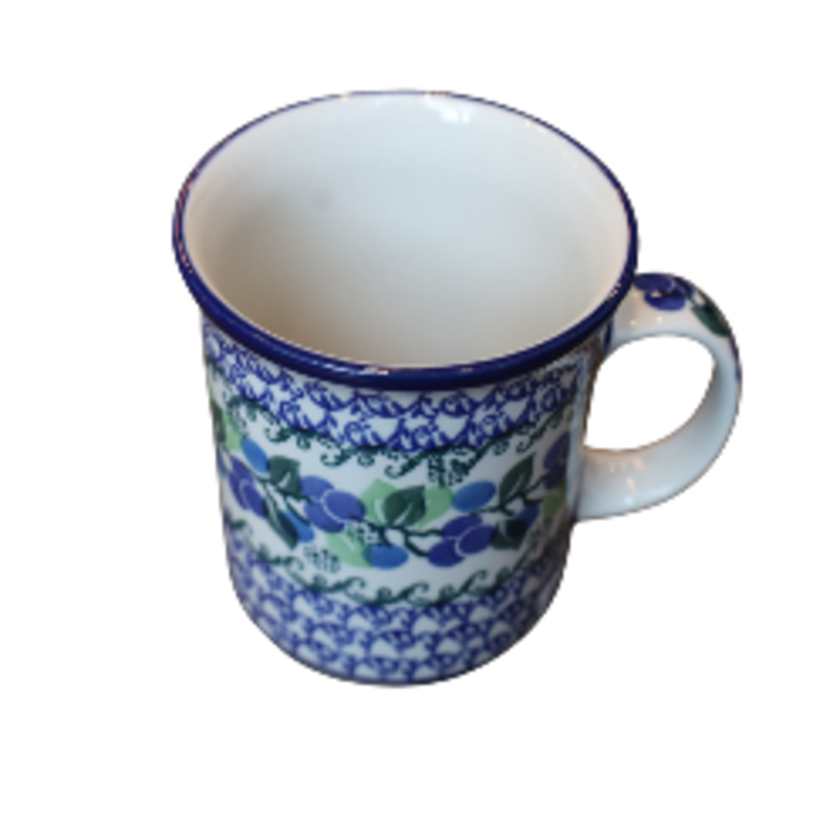 Polish Pottery Polish Straight Mug 14oz, Berry Bunch | Polish Pottery
